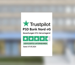 PSD Bank Nord: Hervorragende Trustpilot Kundenbewertungen Siegel PSD Bank Nord: Hervorragende Trustpilot Kundenbewertungen
