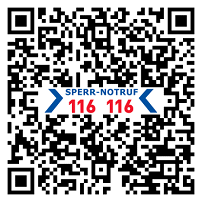 Sperr-App für girocard (Debitkarte), Kreditkarte, digitale Karten und OnlineBanking QR-Code zum App-Download für Android