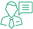 Beratungsgespräch für Ihren Modernisierungskredit Icon von einem Modernisierungsberater